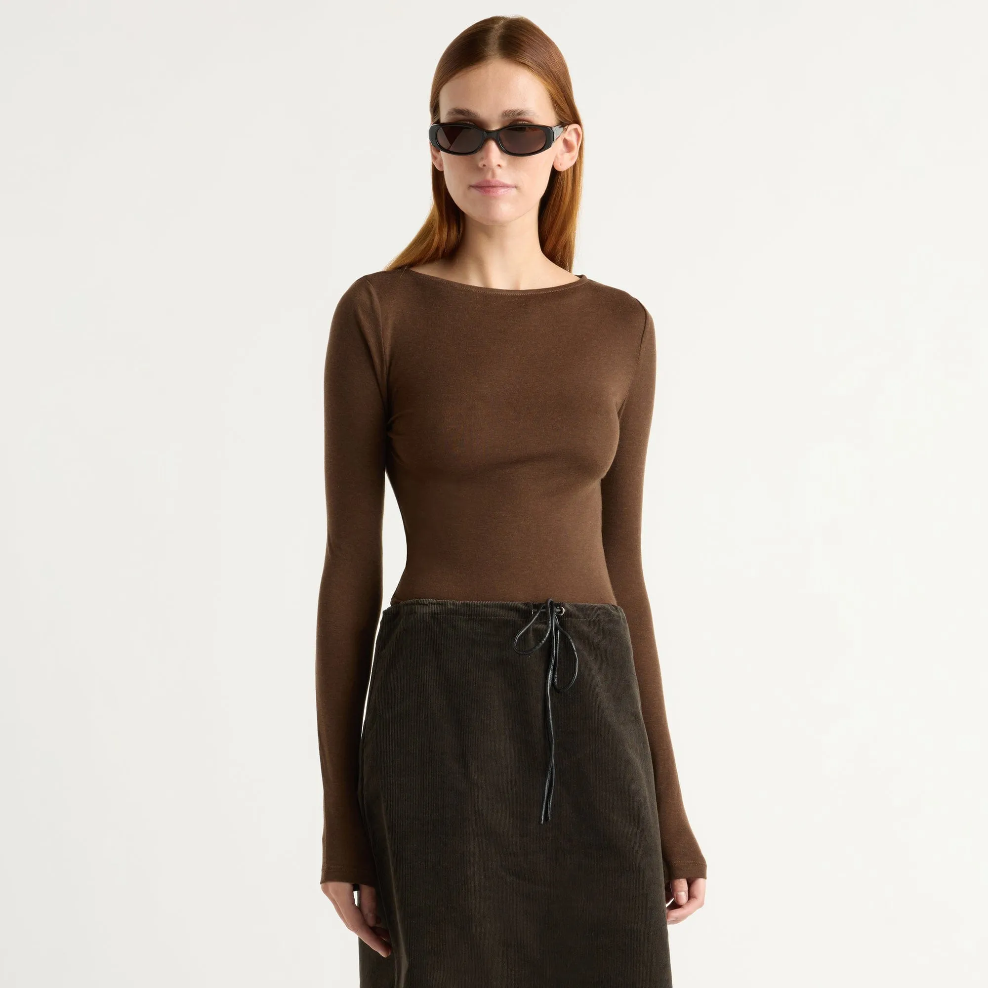 Quick Comfort Fit Trendy Vibes Lana Tencel-Wool Semi-Sheer Tee