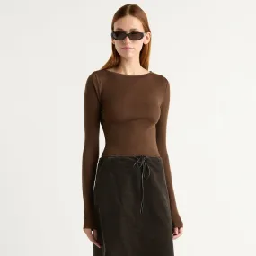 Quick Comfort Fit Trendy Vibes Lana Tencel-Wool Semi-Sheer Tee