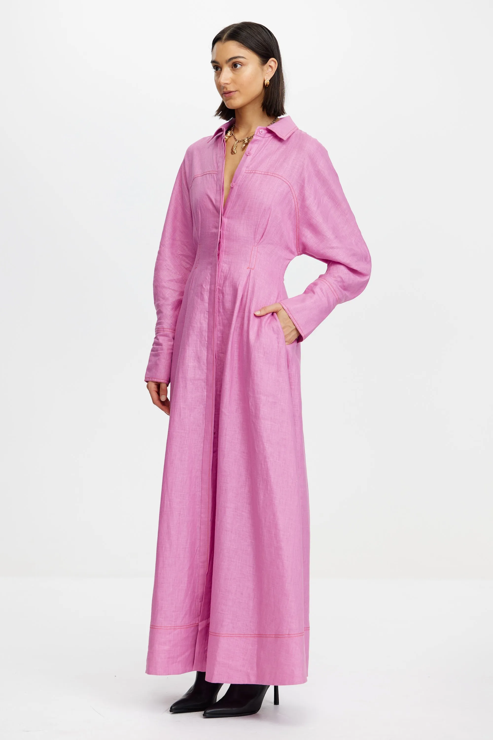 LANDORE MAXI DRESS Flattering Shape Look