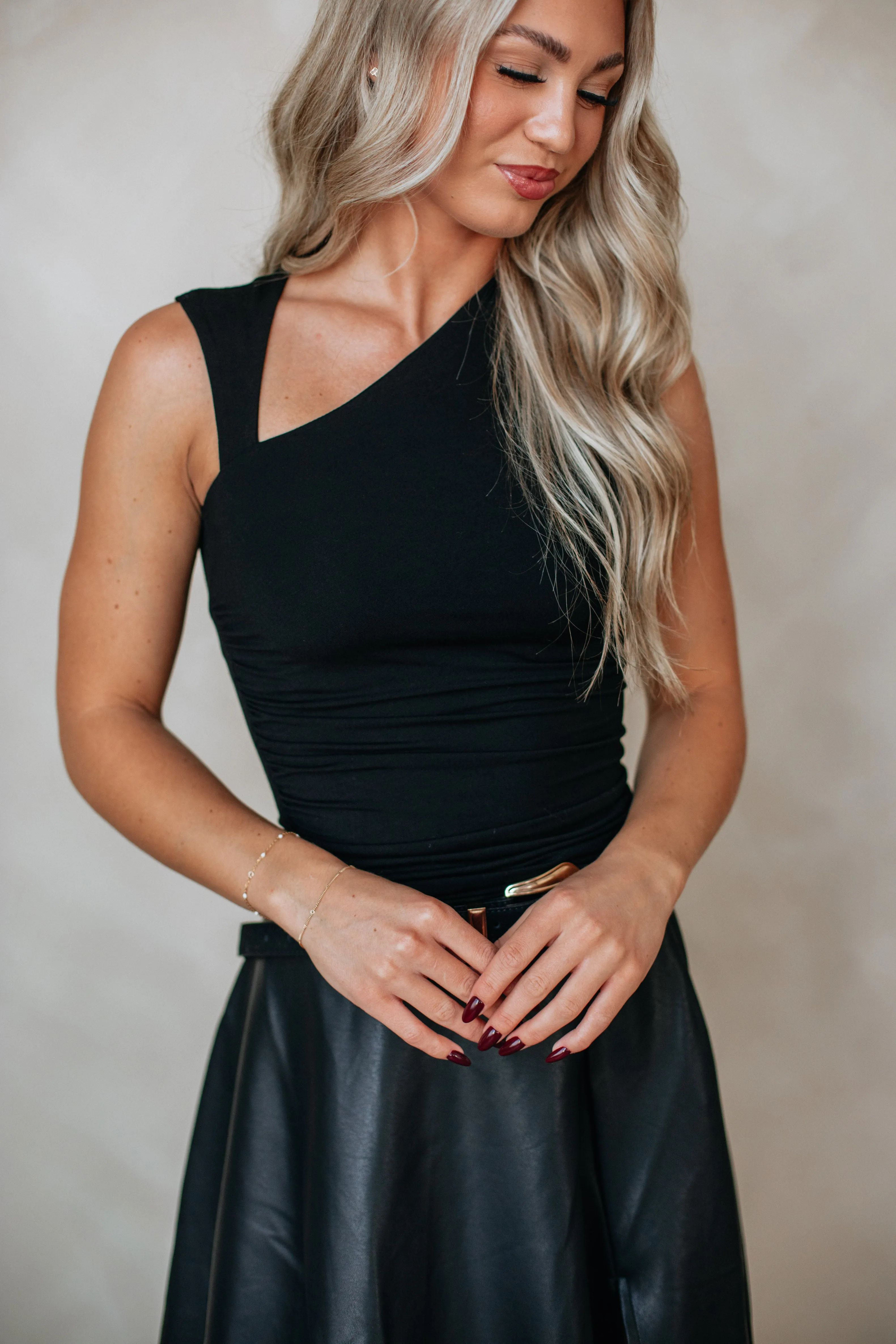 Nataley Ruched Tank Adaptable low maintenance cost