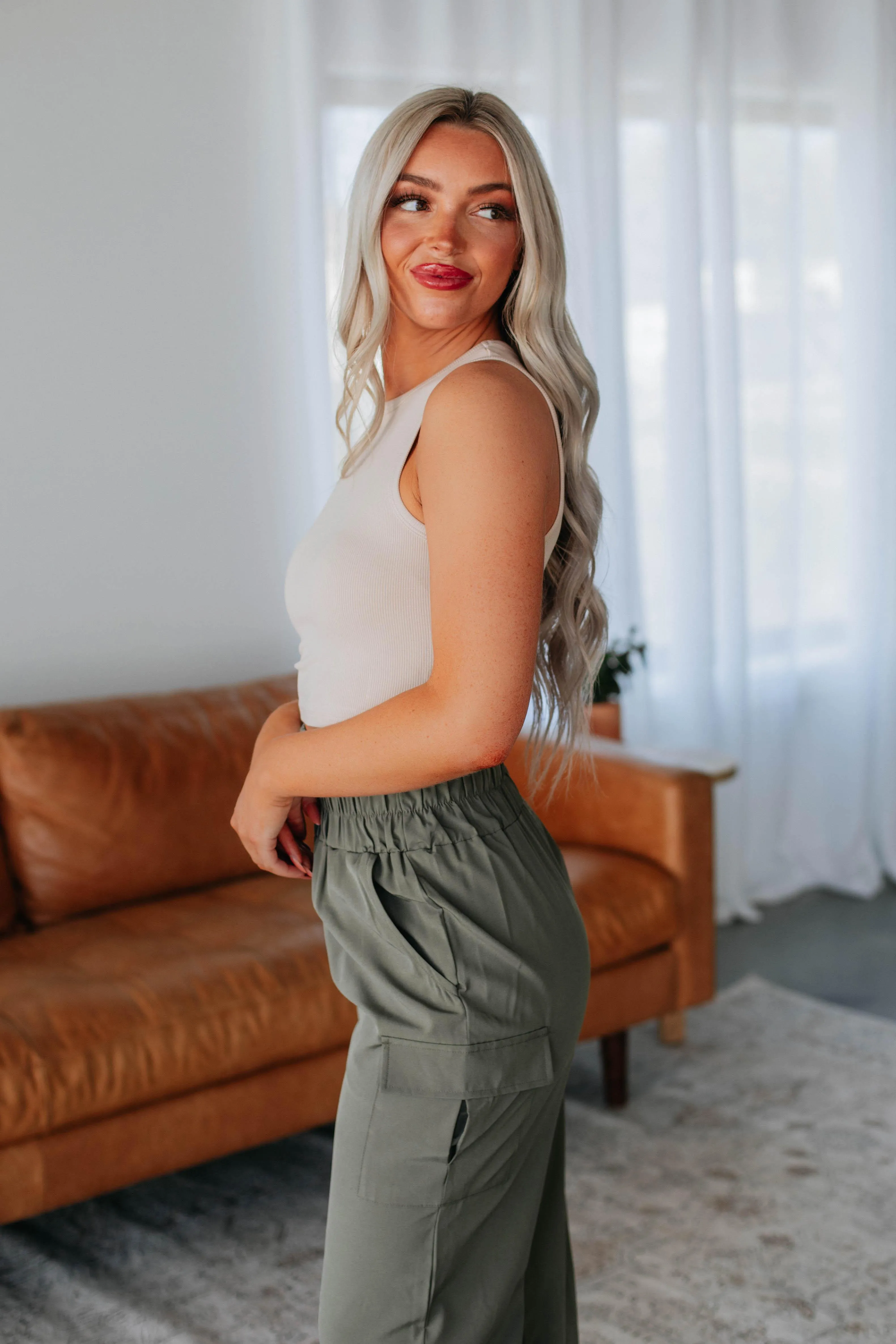 Museum - displayable Reliable Performance Willa Ribbed Tank - Sand