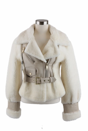 Leather Shearling Jacket Temperature Regulating Fill