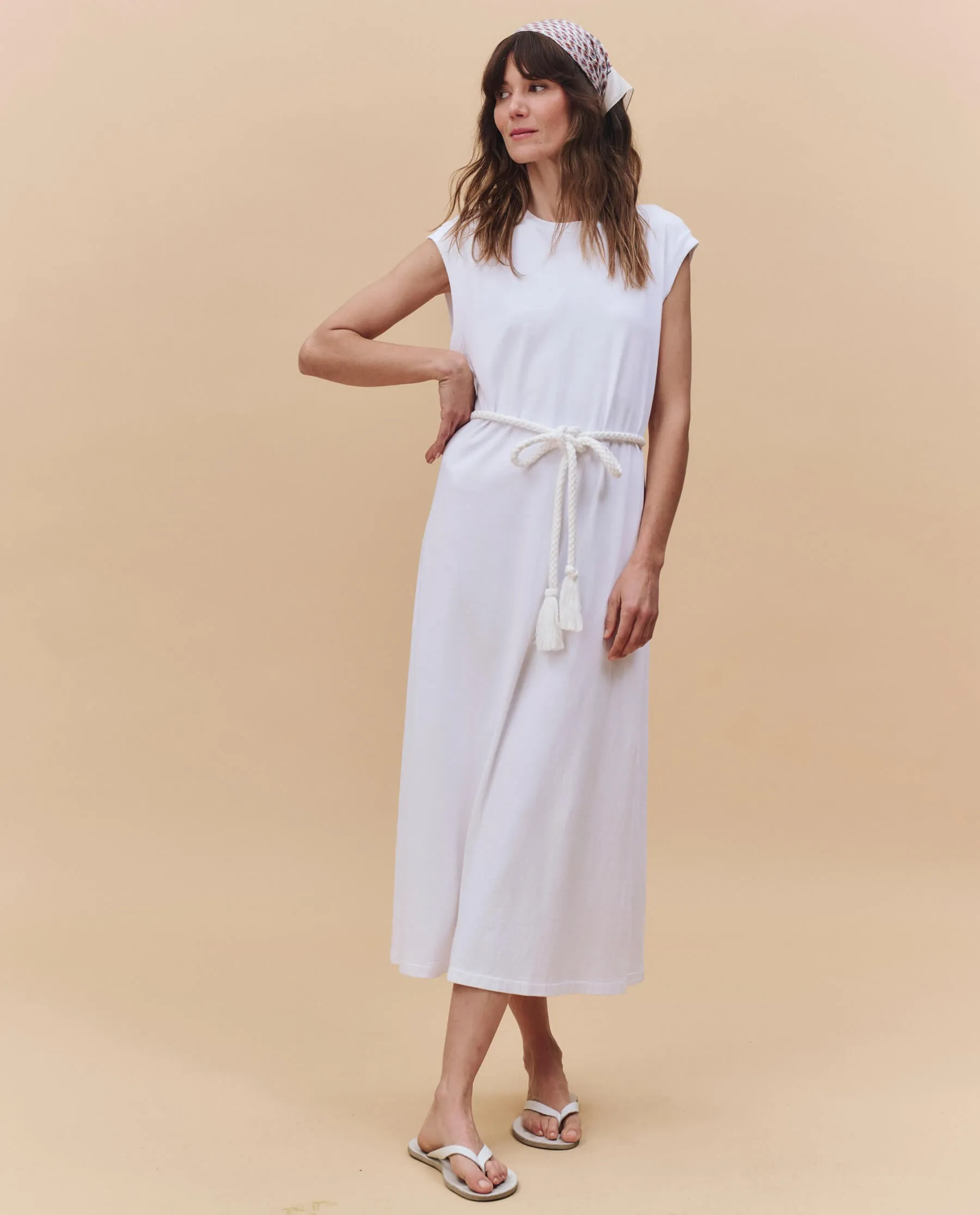 The Square Tee Dress. -- True White Vibrant evening gown