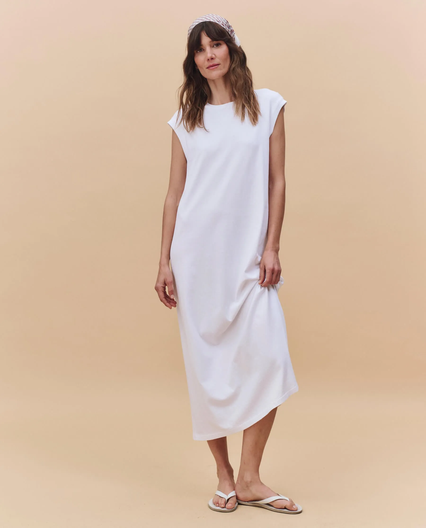 Classic Grace The Square Tee Dress. -- True White