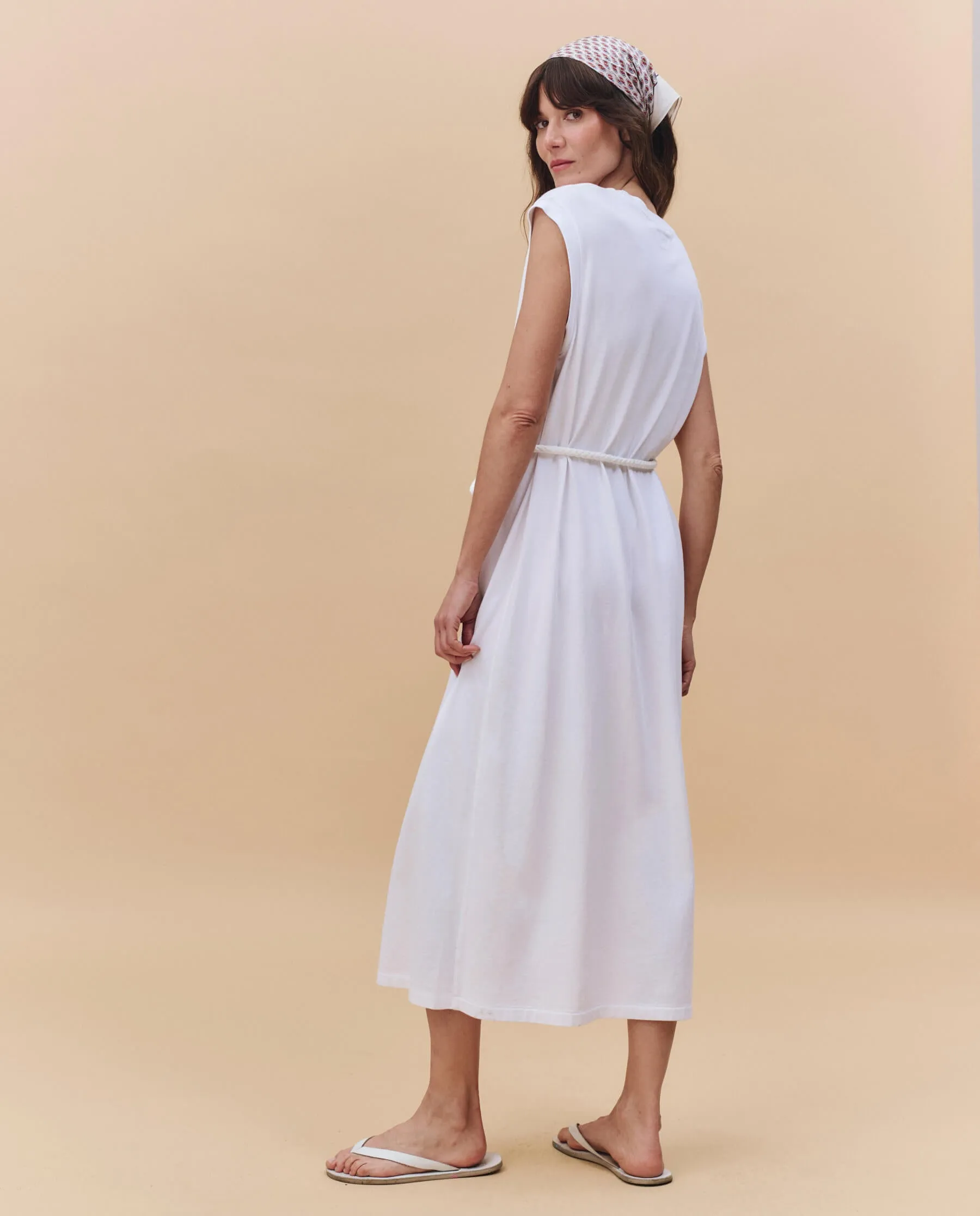 The Square Tee Dress. -- True White Smooth Edge