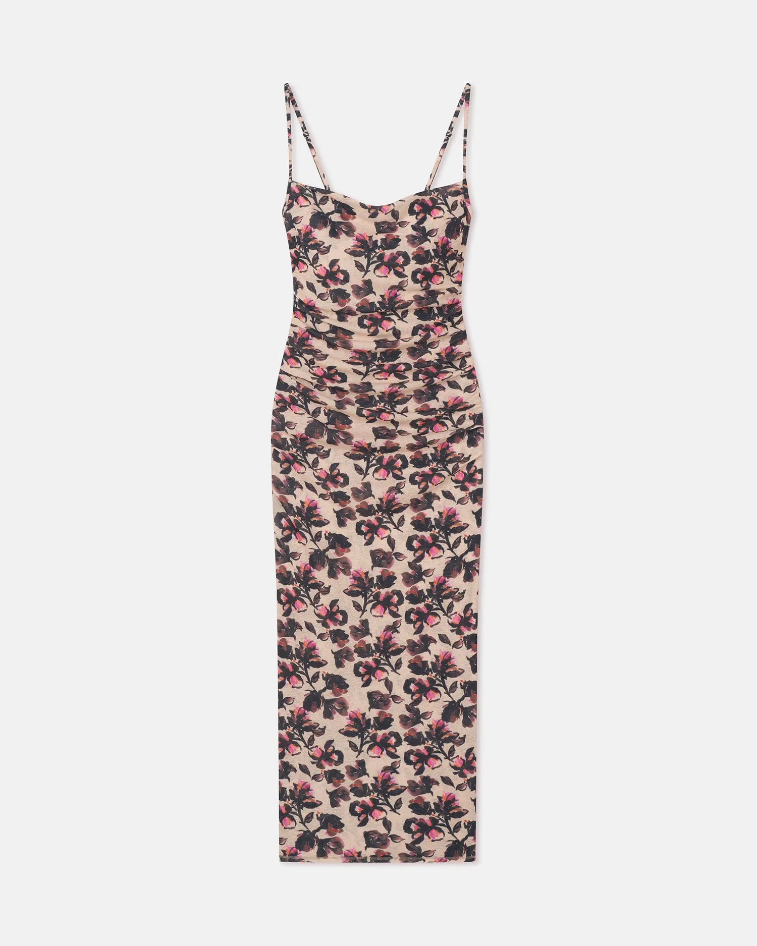 Alexa - Printed Mesh Jersey Midi Dress - Tapestry Floral Fresh Texture Smart Pairing