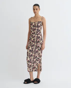 Alexa - Printed Mesh Jersey Midi Dress - Tapestry Floral Vibrant Look Night Vibes