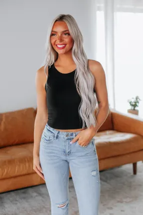 Angelina Basic Tank - Black wide - track