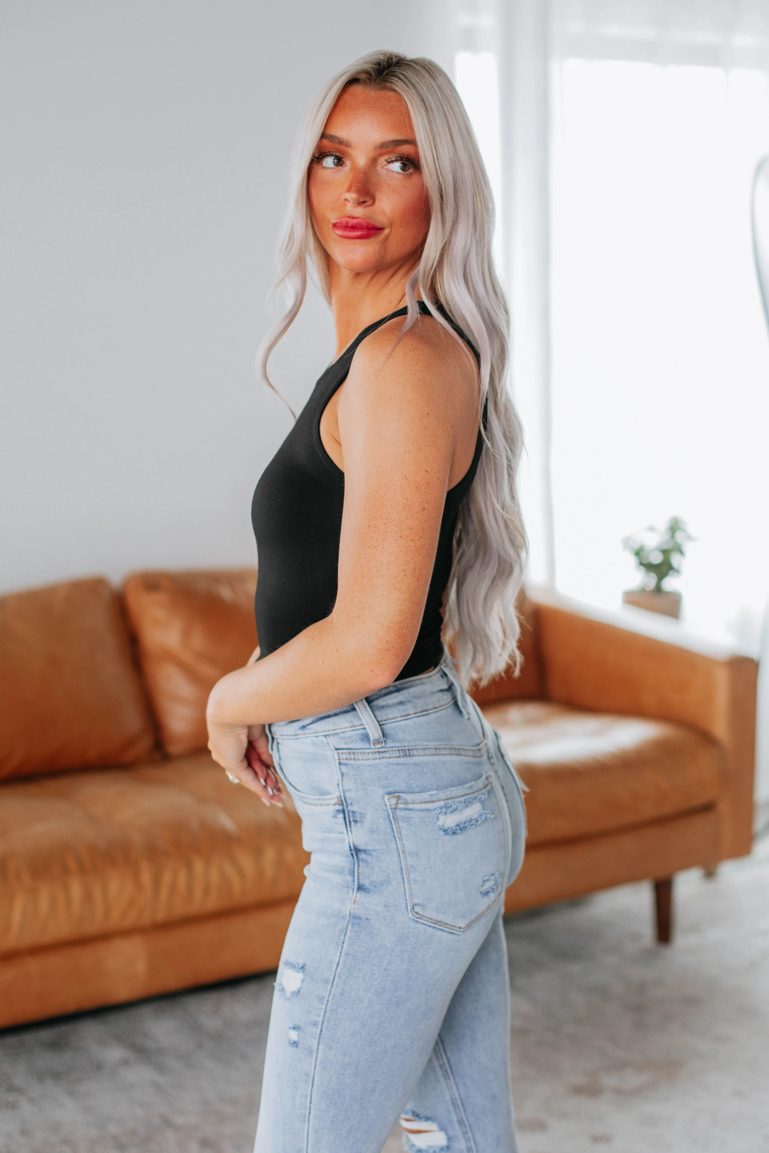 Angelina Basic Tank - Black off - road