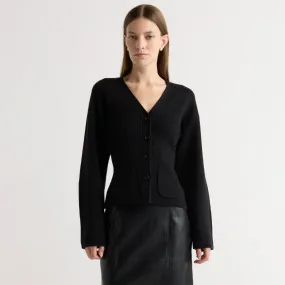 Soft Knit Layer Versatile Layers Elinor Organic Cotton-Wool V-Neck Cardigan