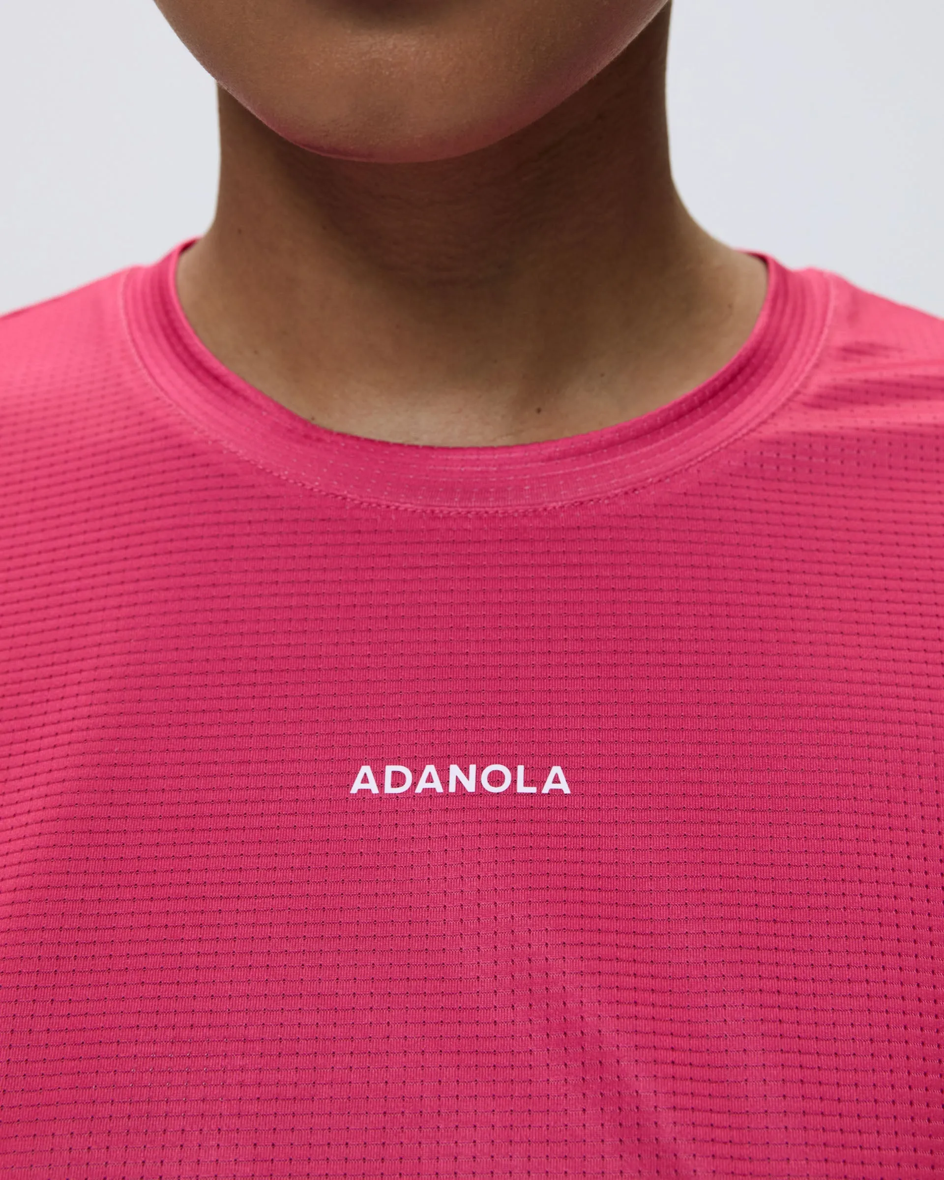 FlexibleElasticatedEdging Mesh Active T-Shirt - Hot Pink