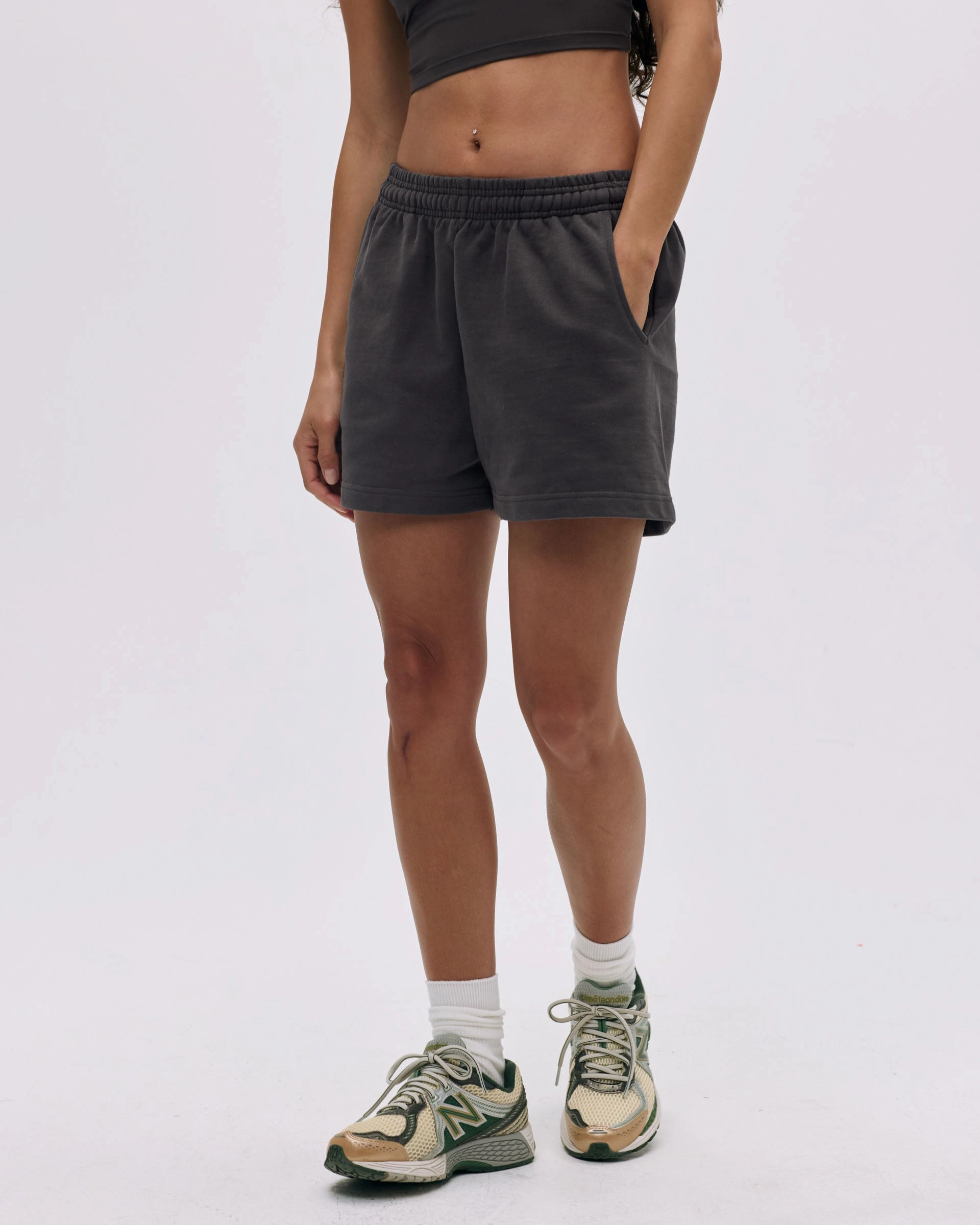 Branded Sweat Shorts - Coffee Bean Streetwear