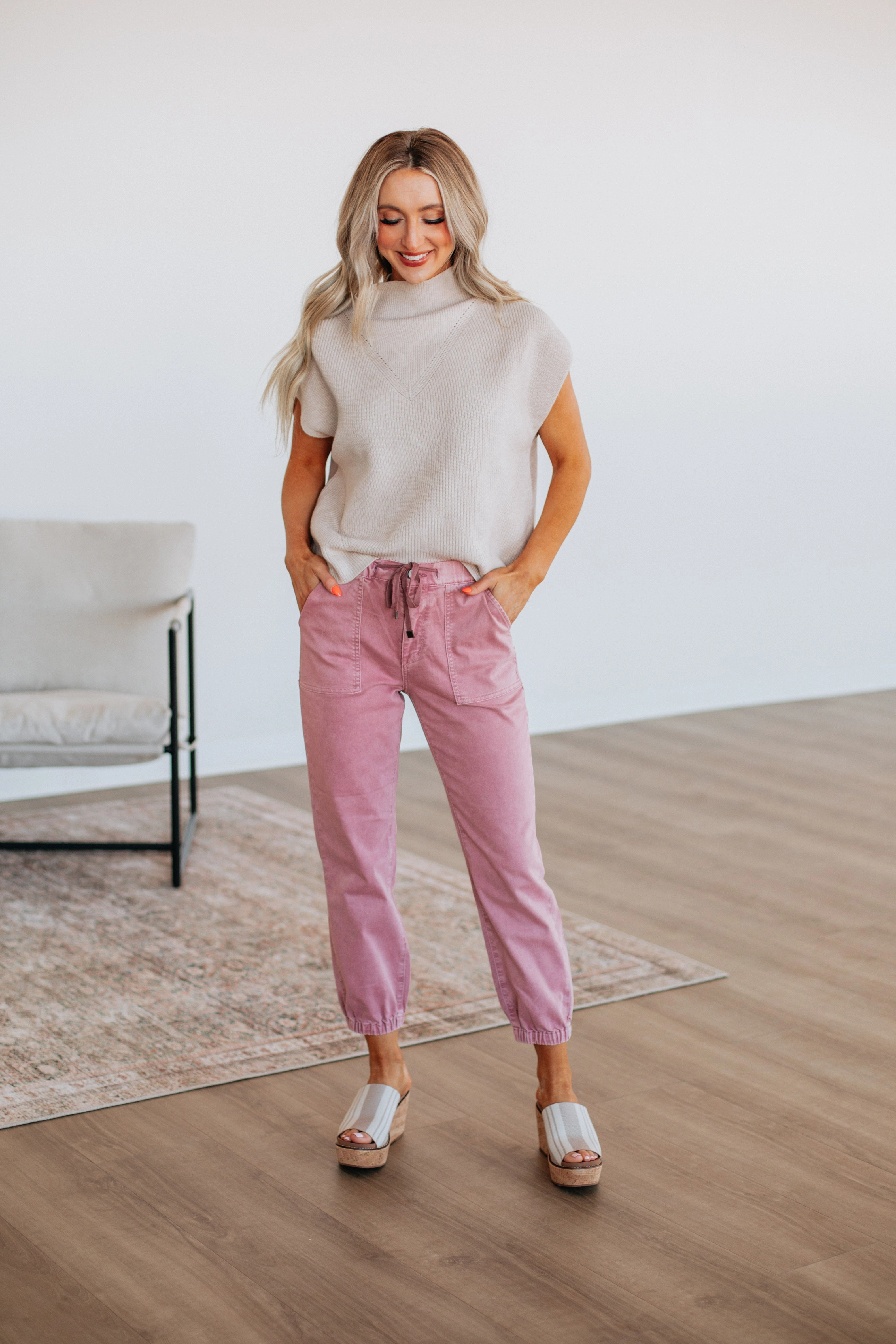 Drea Mica Joggers - Blush Easy Travel