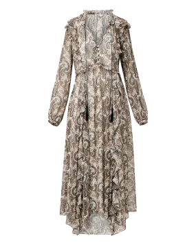 Statement Neck Refined touch Lilith Silk Maxi Dress