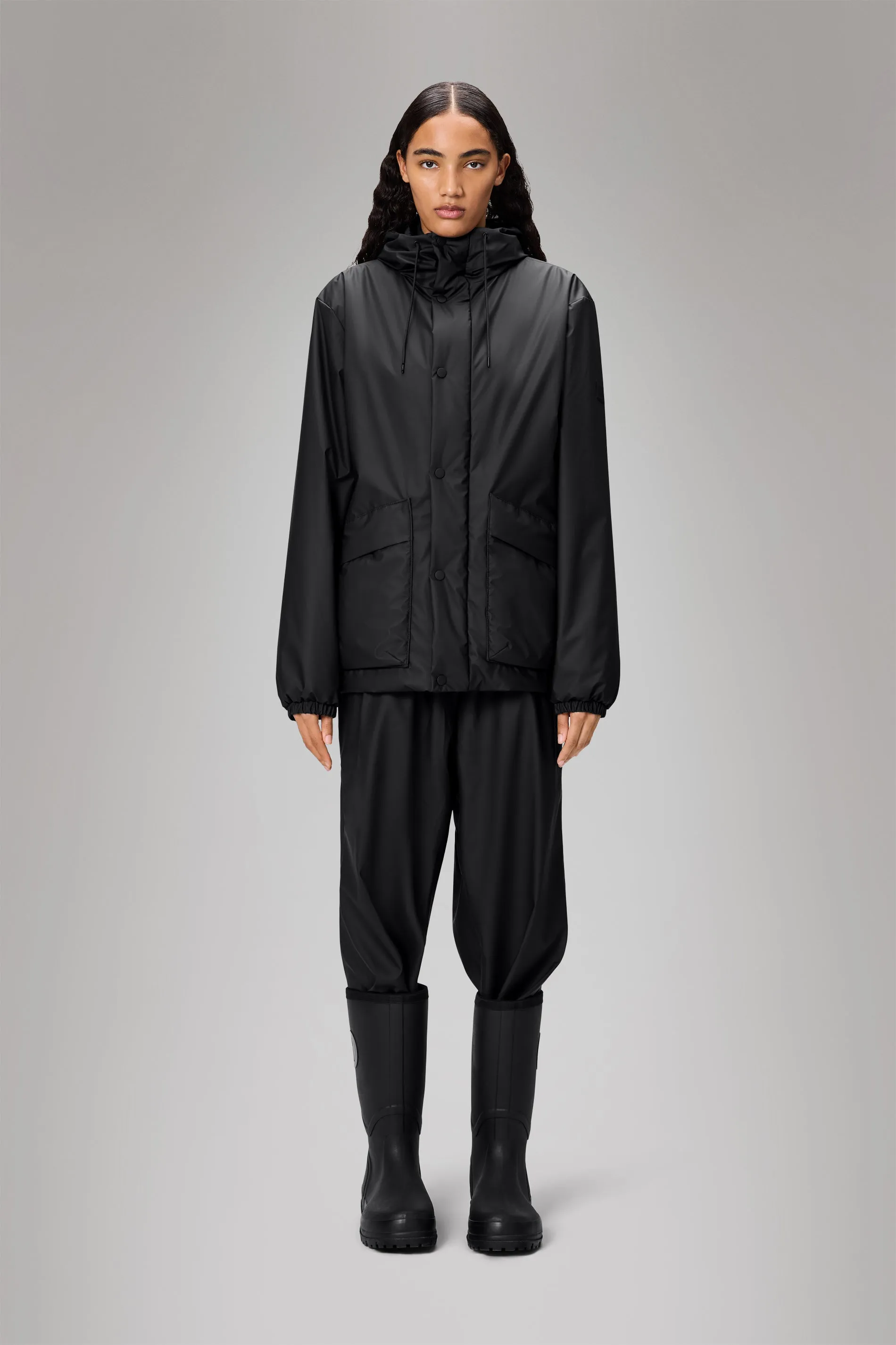 Lohja Insulated Cargo Jacket Foldable Design ElasticWaistband