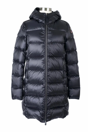 Long Puffer Jacket Compact Fit Look Multi pockets