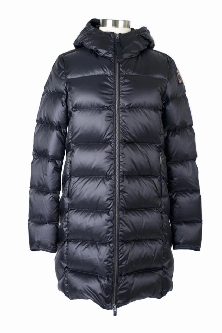 Long Puffer Jacket Compact Fit Look Multi pockets