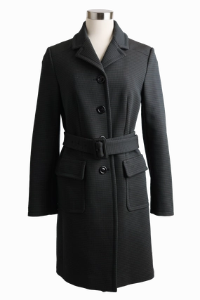 Single Breasted Dress Coat Convertible Silhouette Adjustable Hood