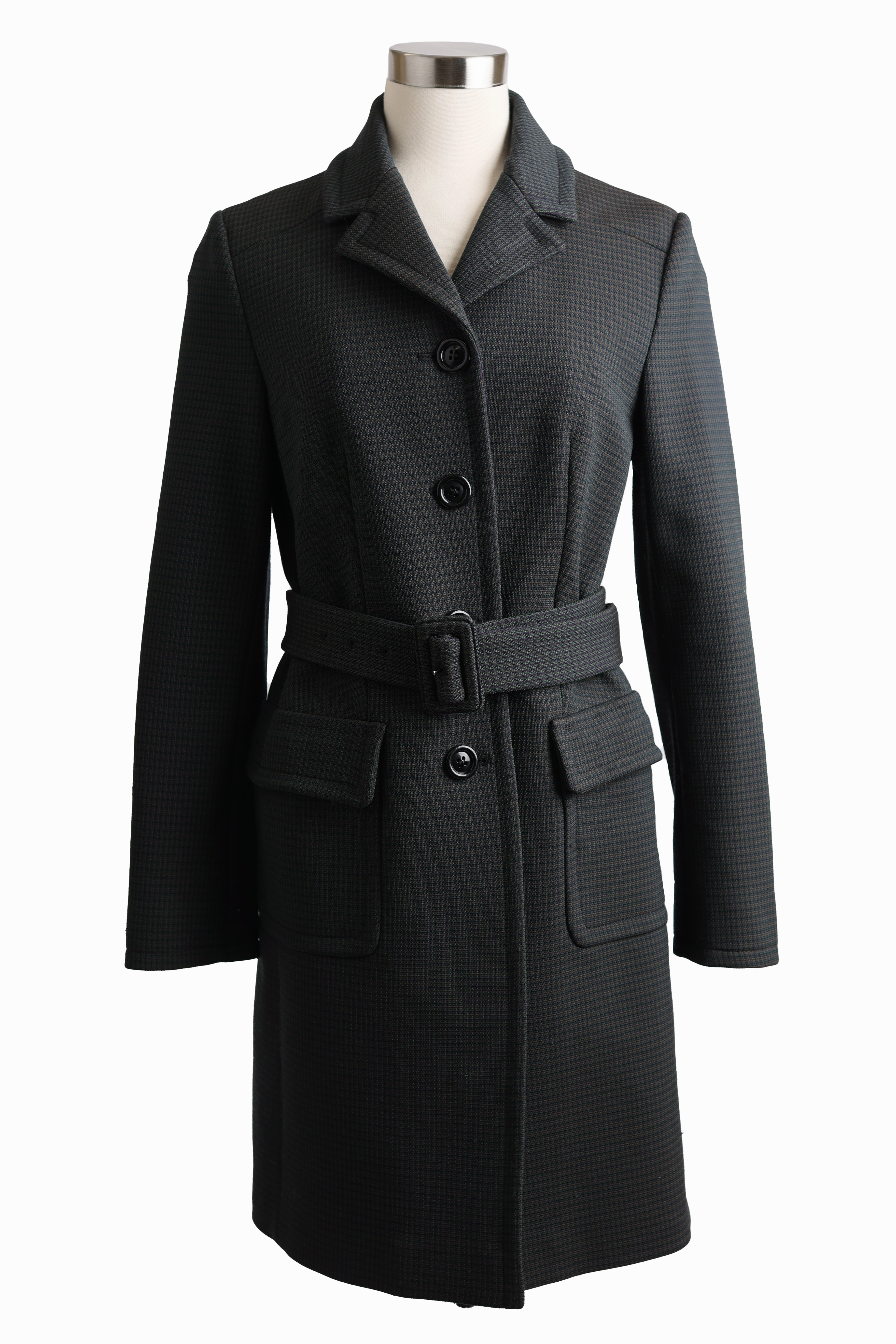 Single Breasted Dress Coat Convertible Silhouette Adjustable Hood