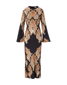 Lupita Paisley Maxi Dress Cool Structure