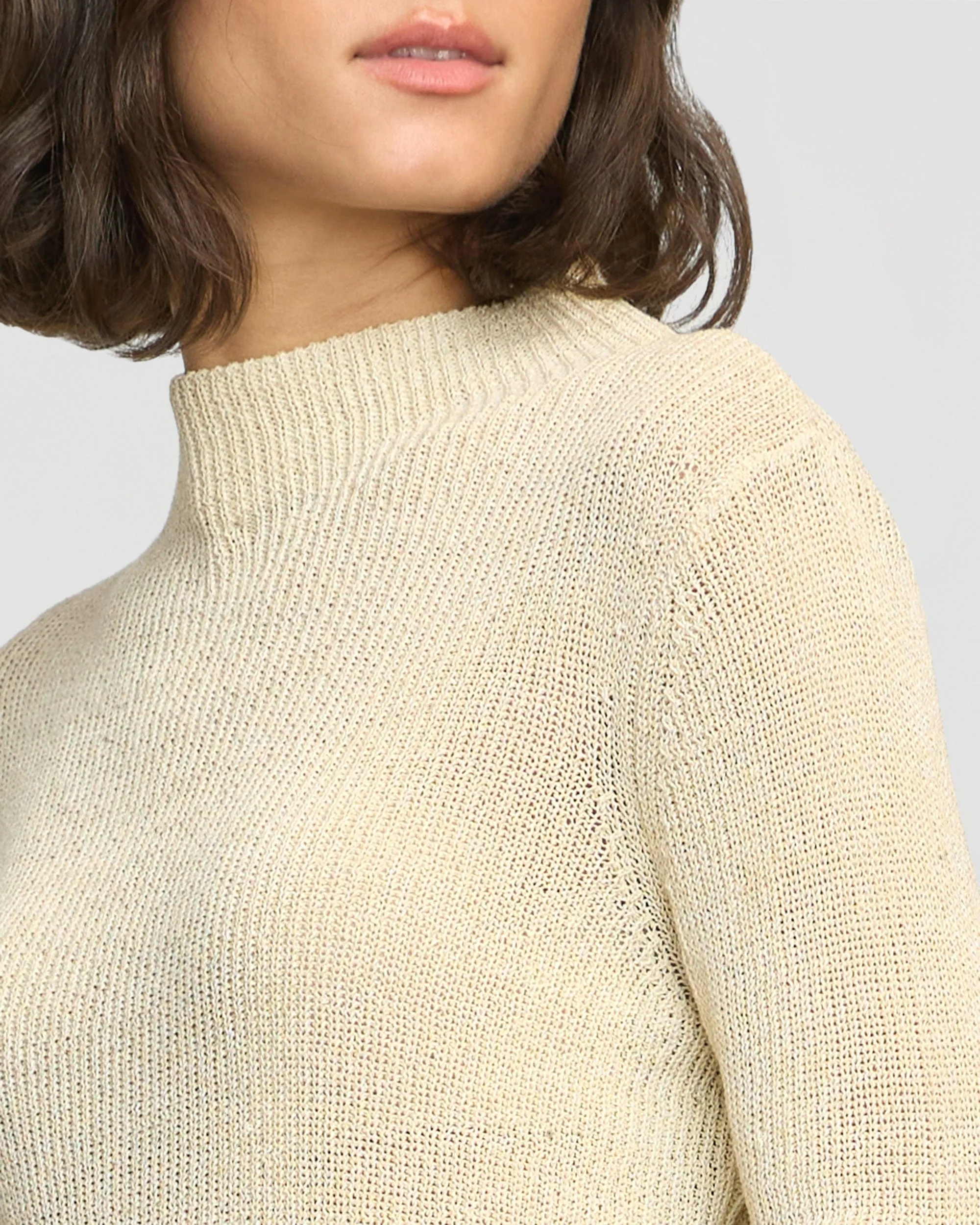 Minimalist Look Fashionable Layer Lynne Slim Semi-Sheer Sweater