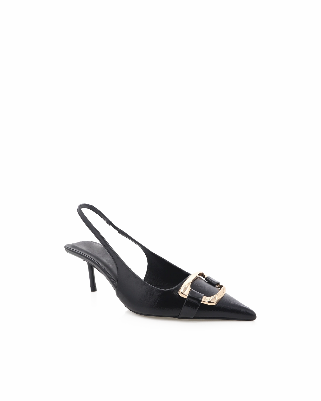 MAEVA - BLACK SHINE Open Toe Shoes Happy Spark