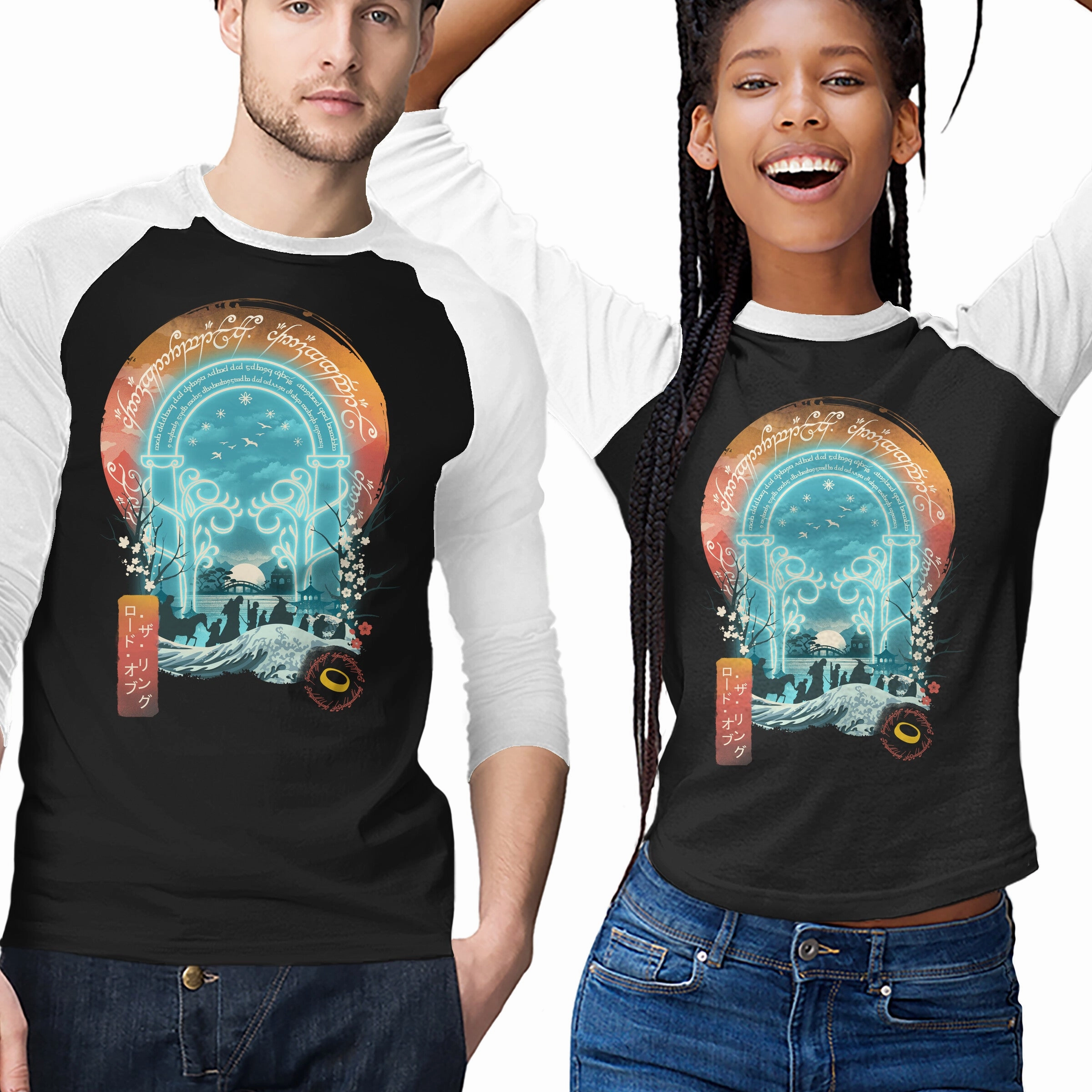 Magical Landscape Street Casual Look High Density Knit