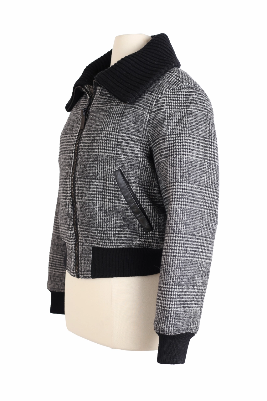 Cropped Down Wool Jacket Abrasion Resistant Surface