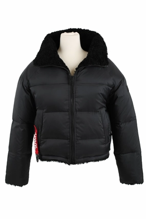 TearResistantOuter Reversible Shearling Down Jacket