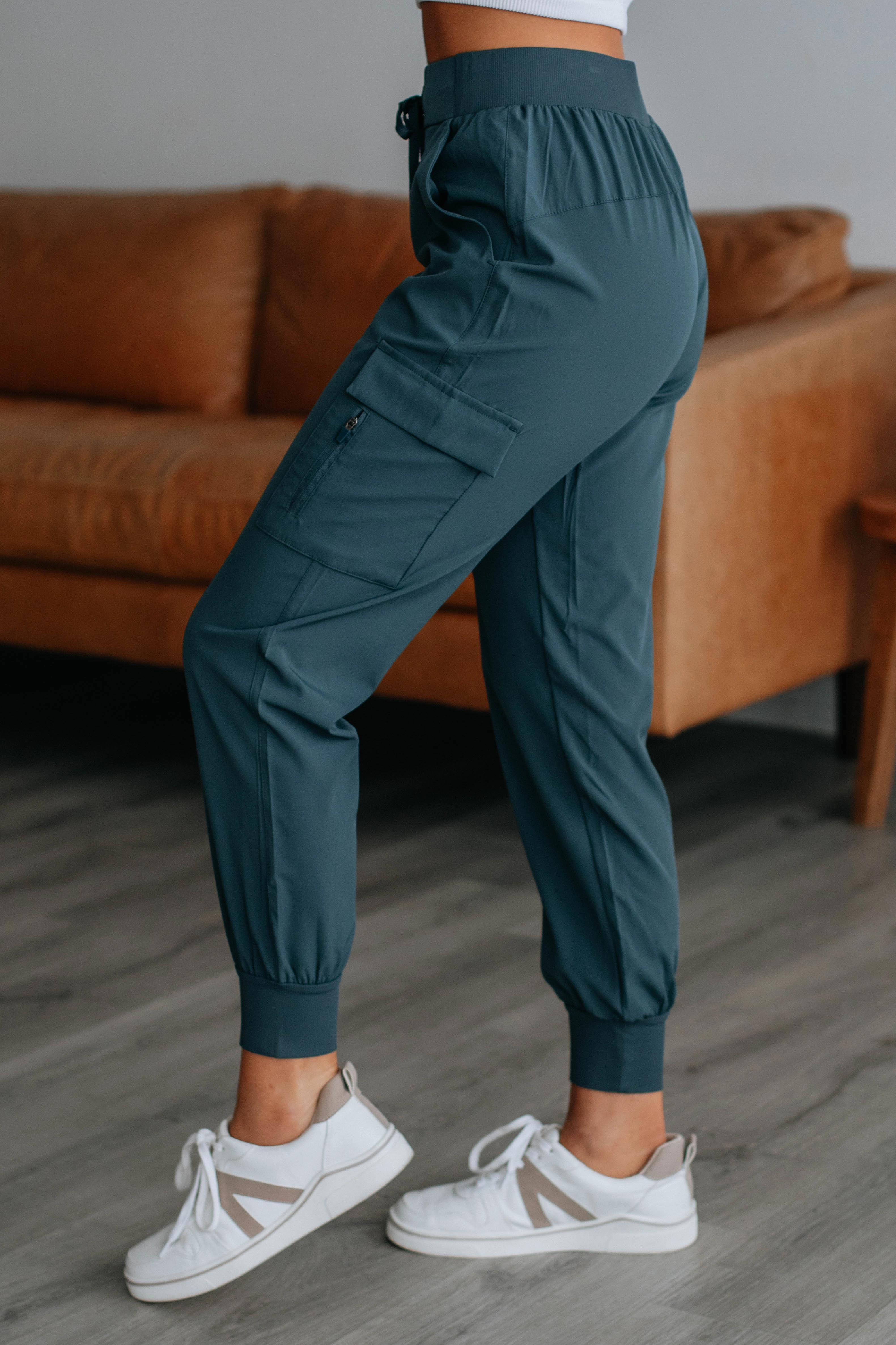 Weekend Comfort Quick Conversion Hem Malena Active Joggers - Peacock