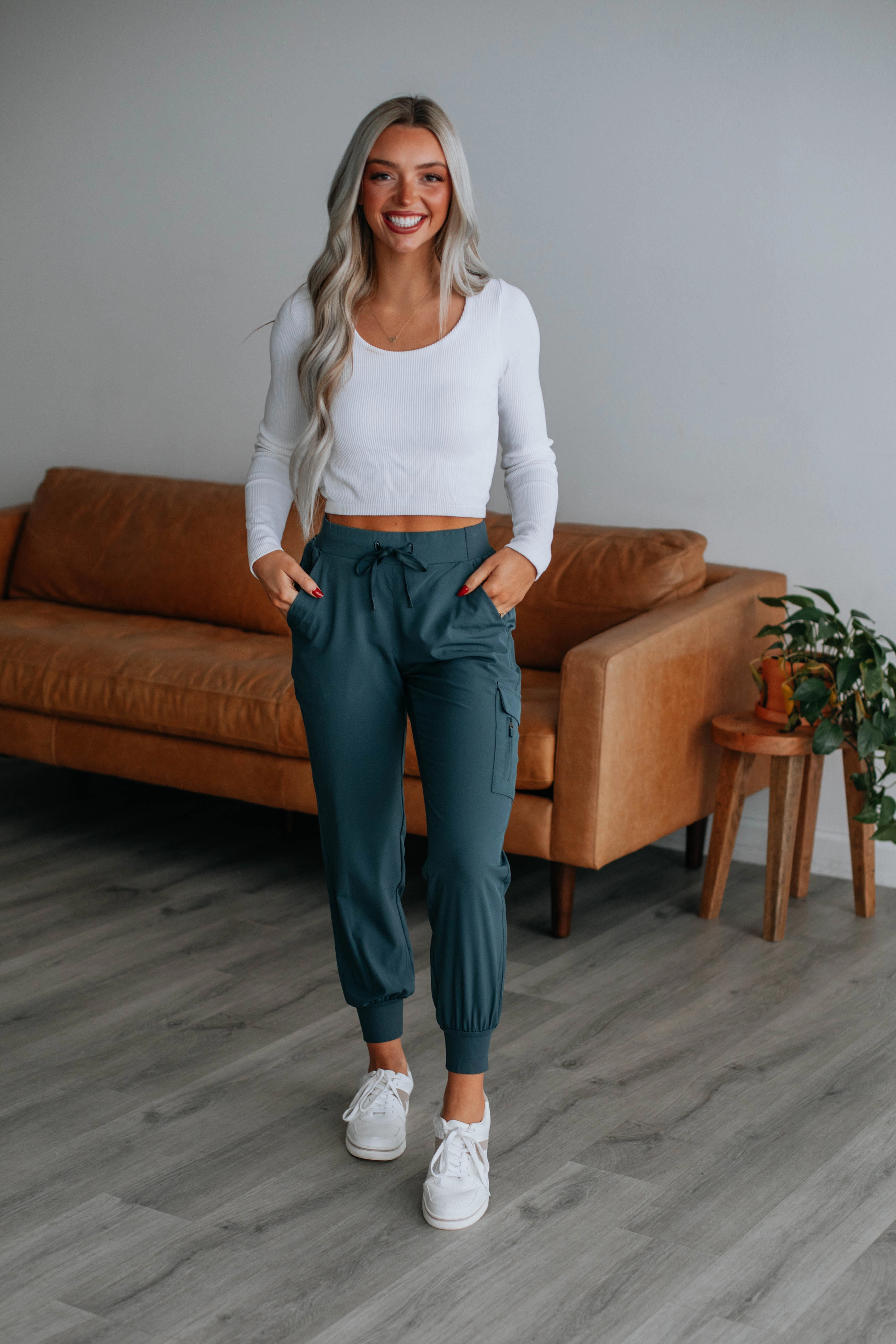 Malena Active Joggers - Peacock Anti Chafe Lining All Day Comfort