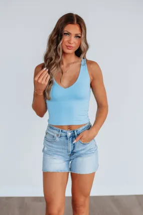 Malina Basic Tank - Sky Blue Texture - appealing Lightweight Comfort
