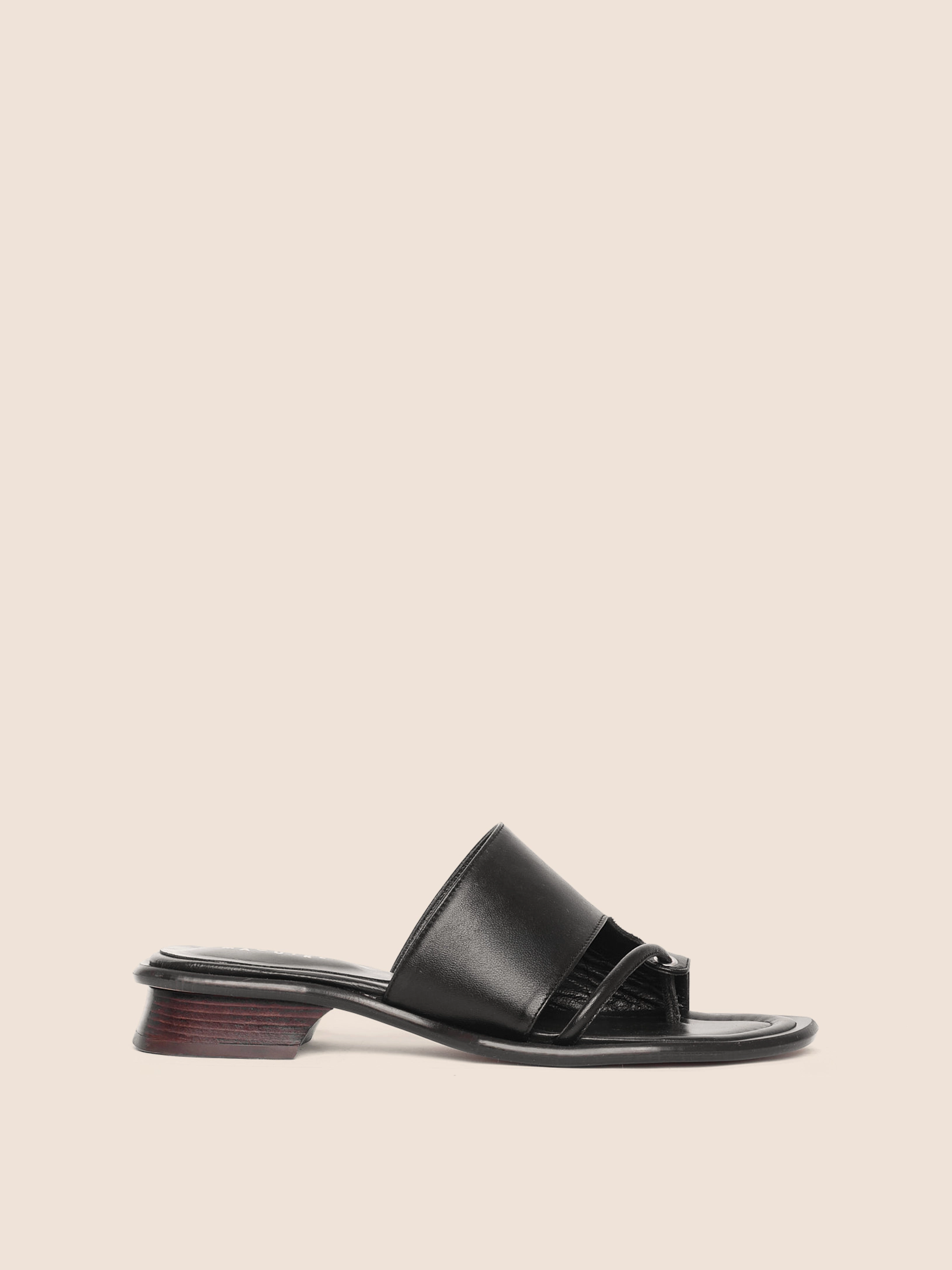 Mallorca Black Sandal Closed Design Tailored Fit