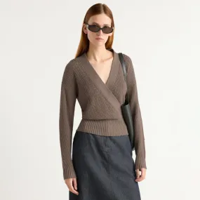 Sleek Fit Maren Cropped V-Neck Sweater