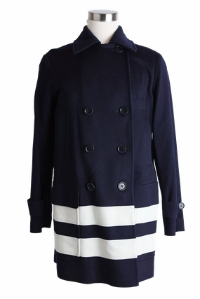 UV Block Adjustable Cuff Maxfield Wool Double Breasted Waterproof Dress Coat