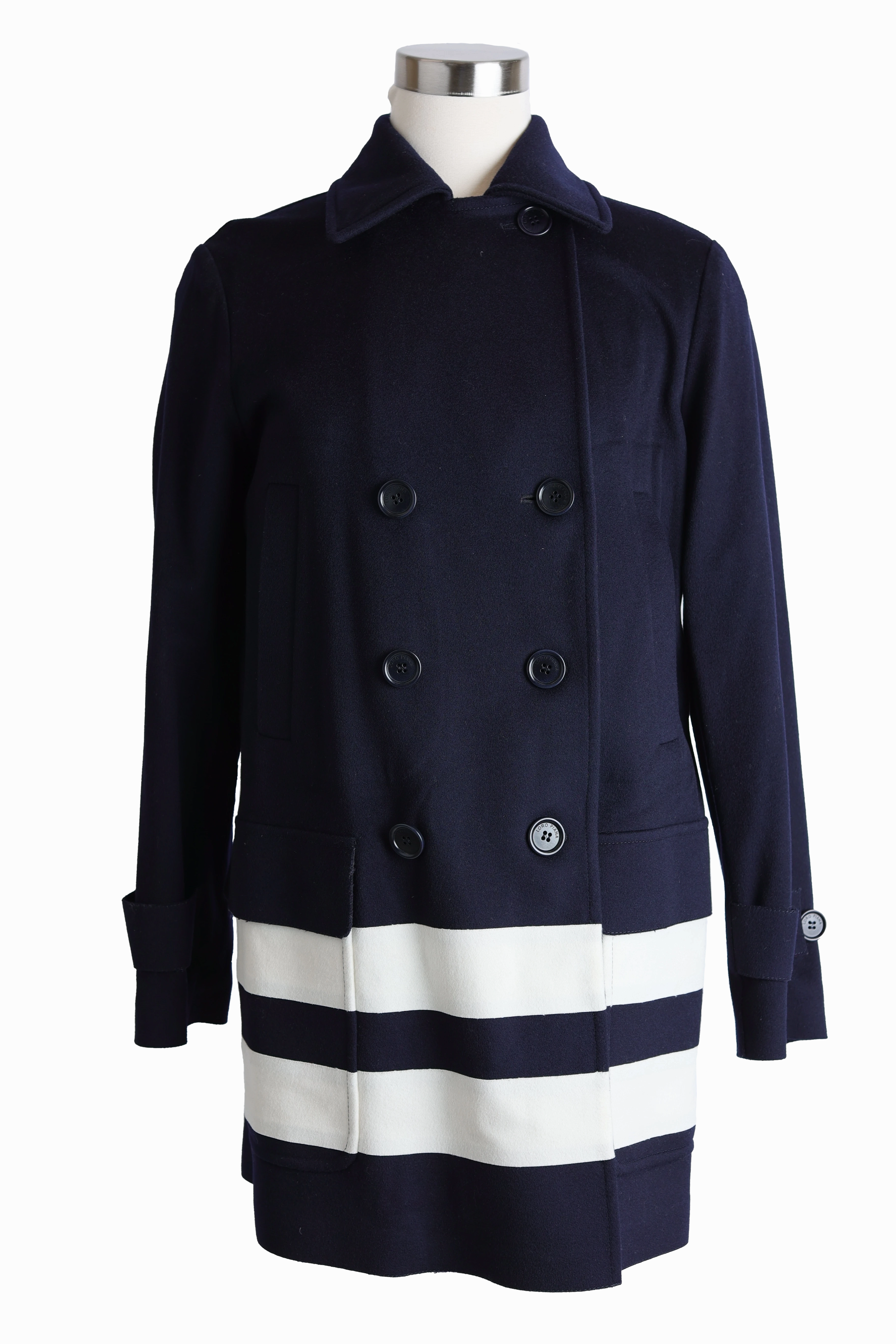 UV Block Adjustable Cuff Maxfield Wool Double Breasted Waterproof Dress Coat