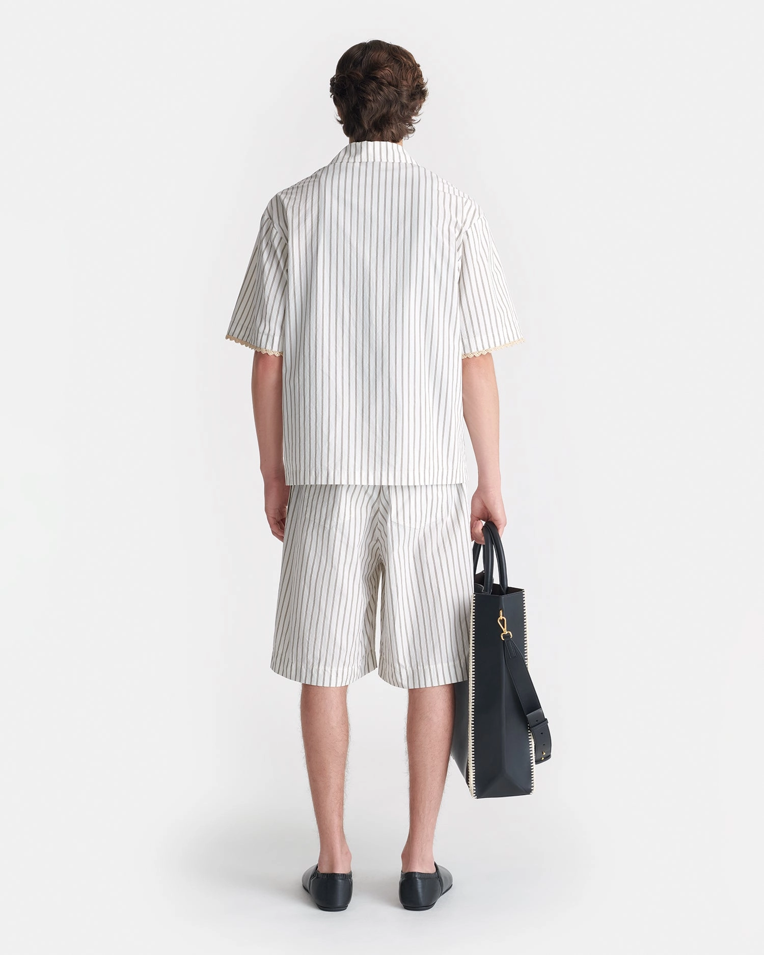 Airflow Ventilation System Maxton - Striped Crochet Shirt - Creme