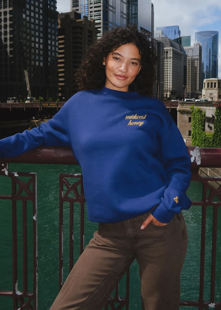 Cozy And Warm Midwest Honey Script Sweatshirt