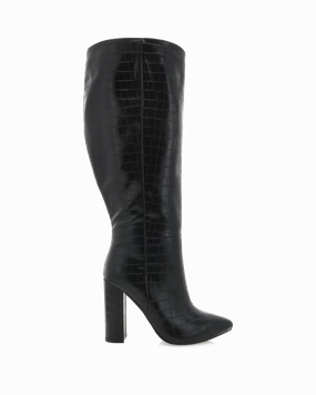 MILLA CURVE - BLACK CROC Anti Odor Daily Walks Ergonomic Arch Design