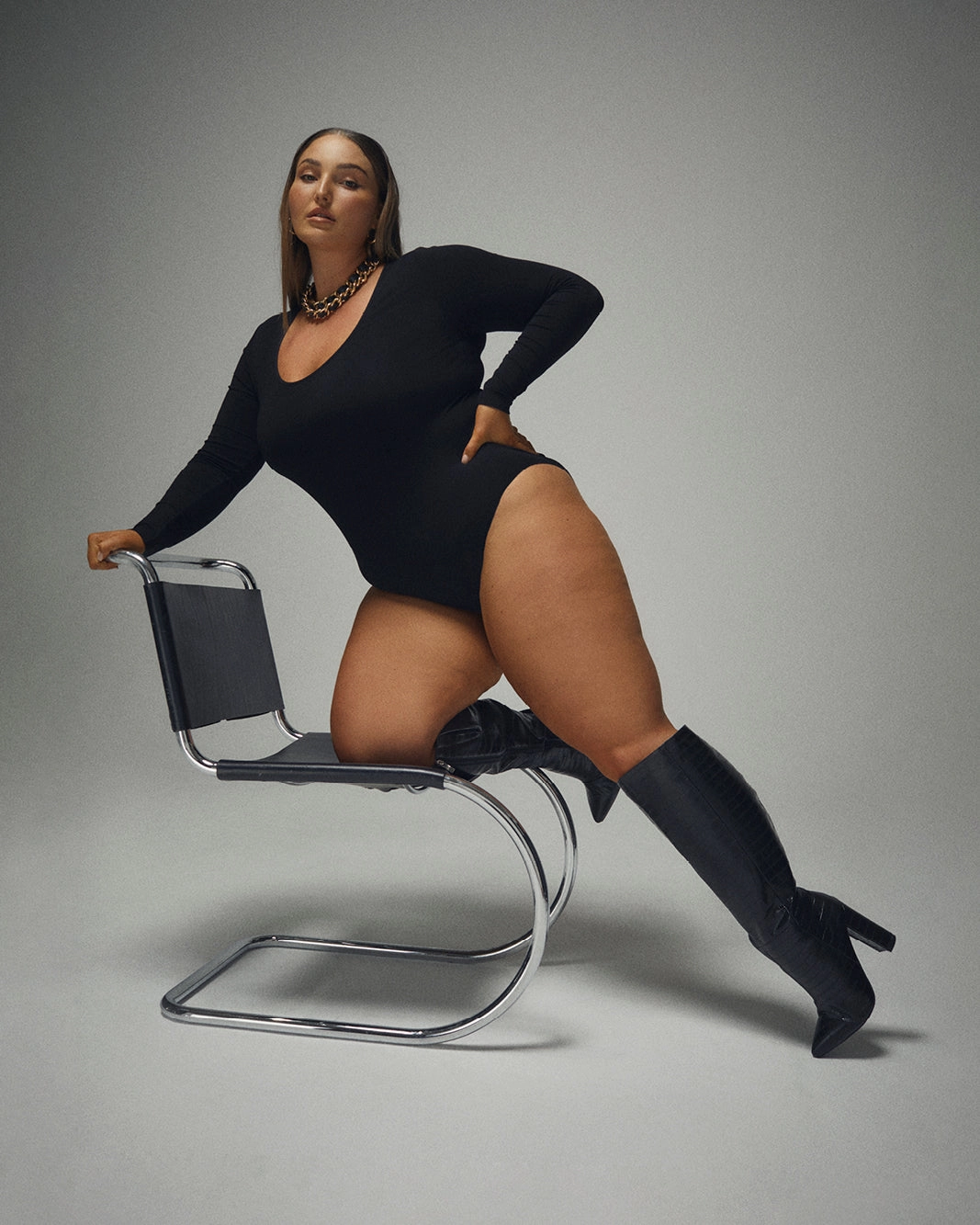 MILLA CURVE - BLACK CROC Thermal Barrier Waterproof City Walking