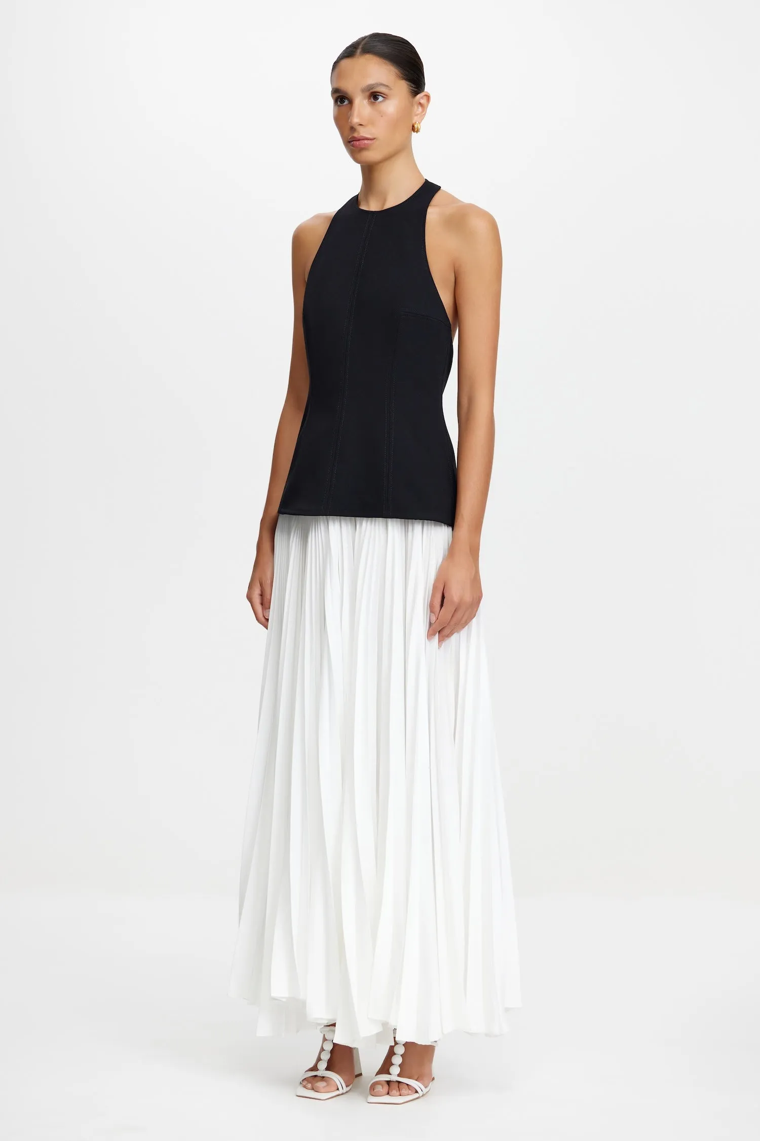 Simple Texture garden party MINHALL MAXI DRESS