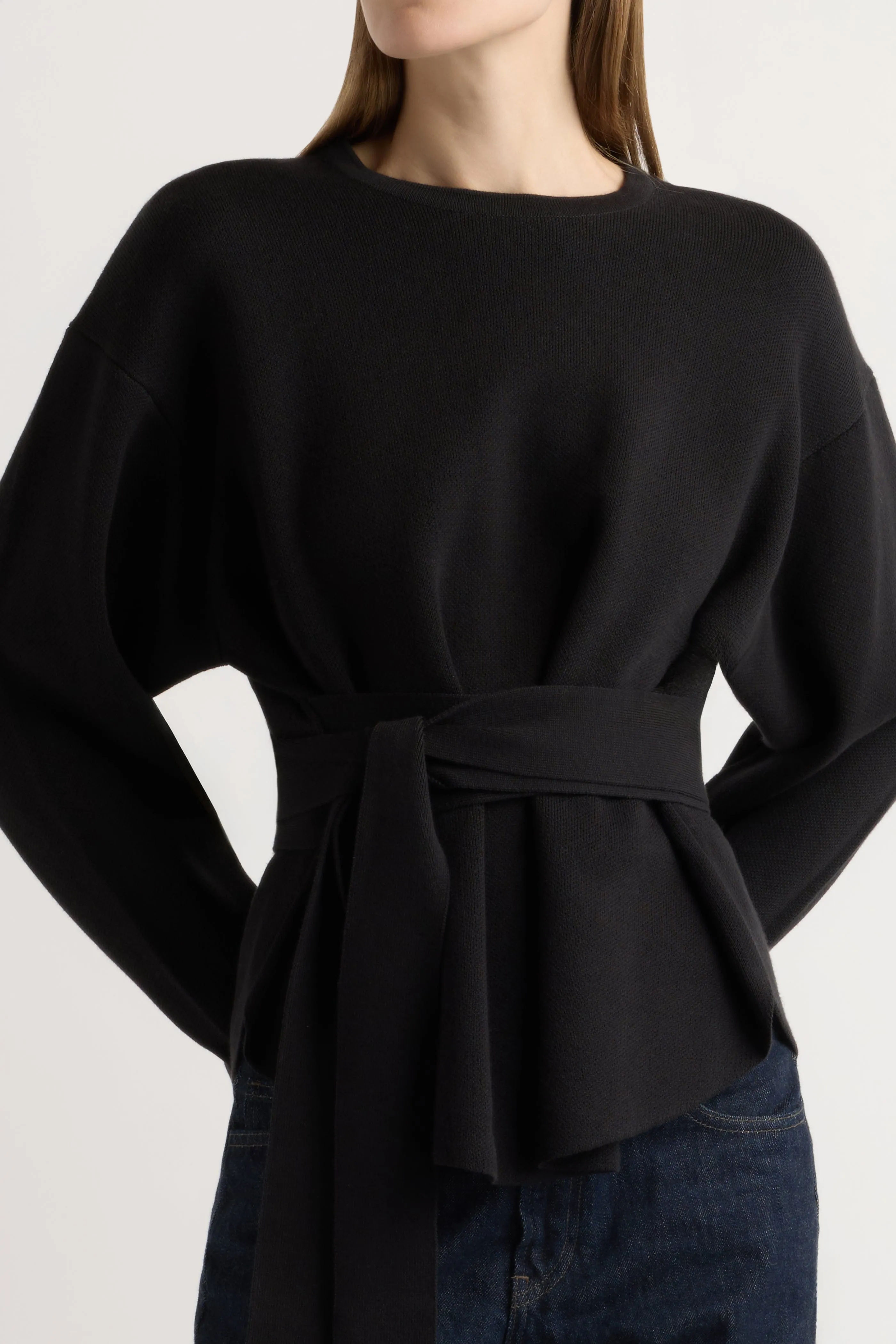 Seasonal Comfort Street Ready Nara Tie-Front Knit Sweater