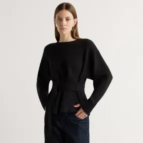 Basic Layer Nara Tie-Front Knit Sweater