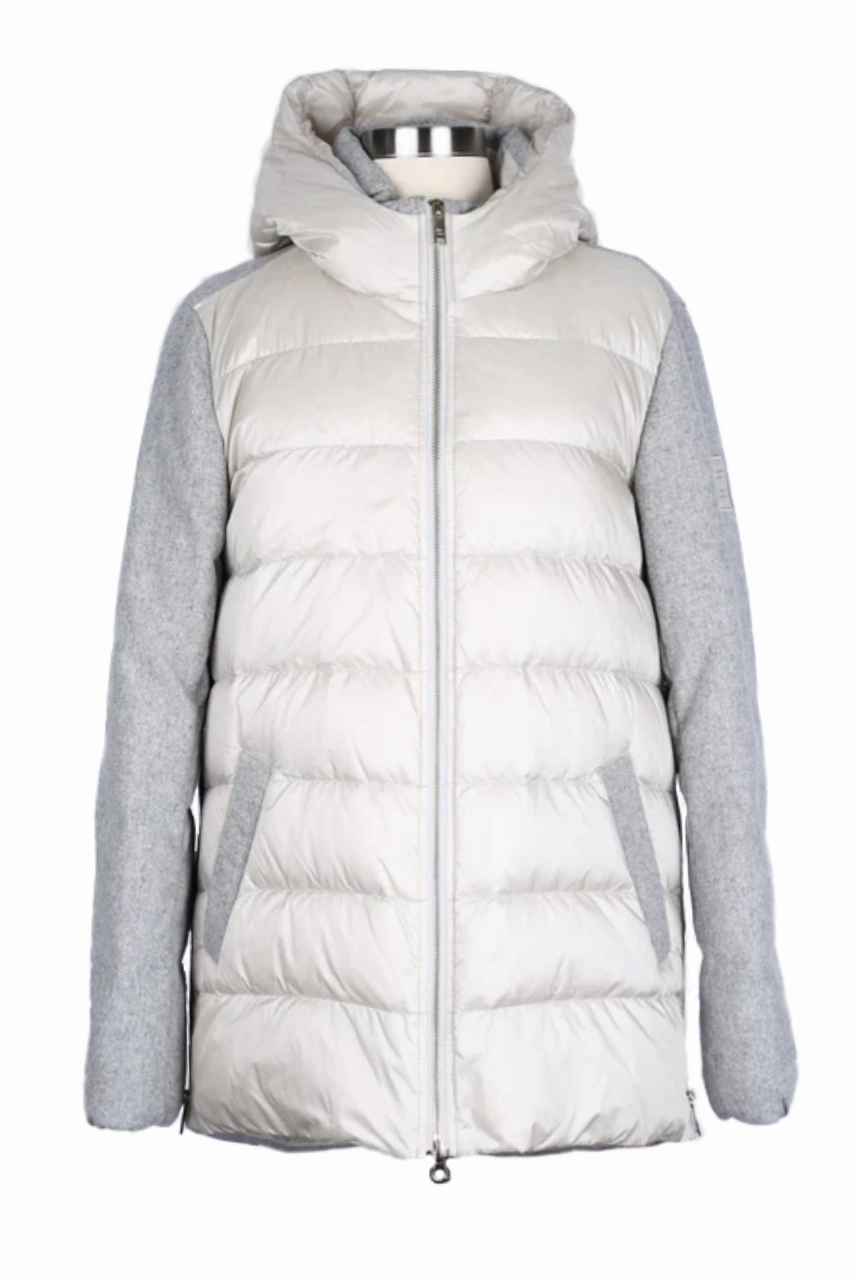 Mixed Media Puffer Jacket Compact Layer