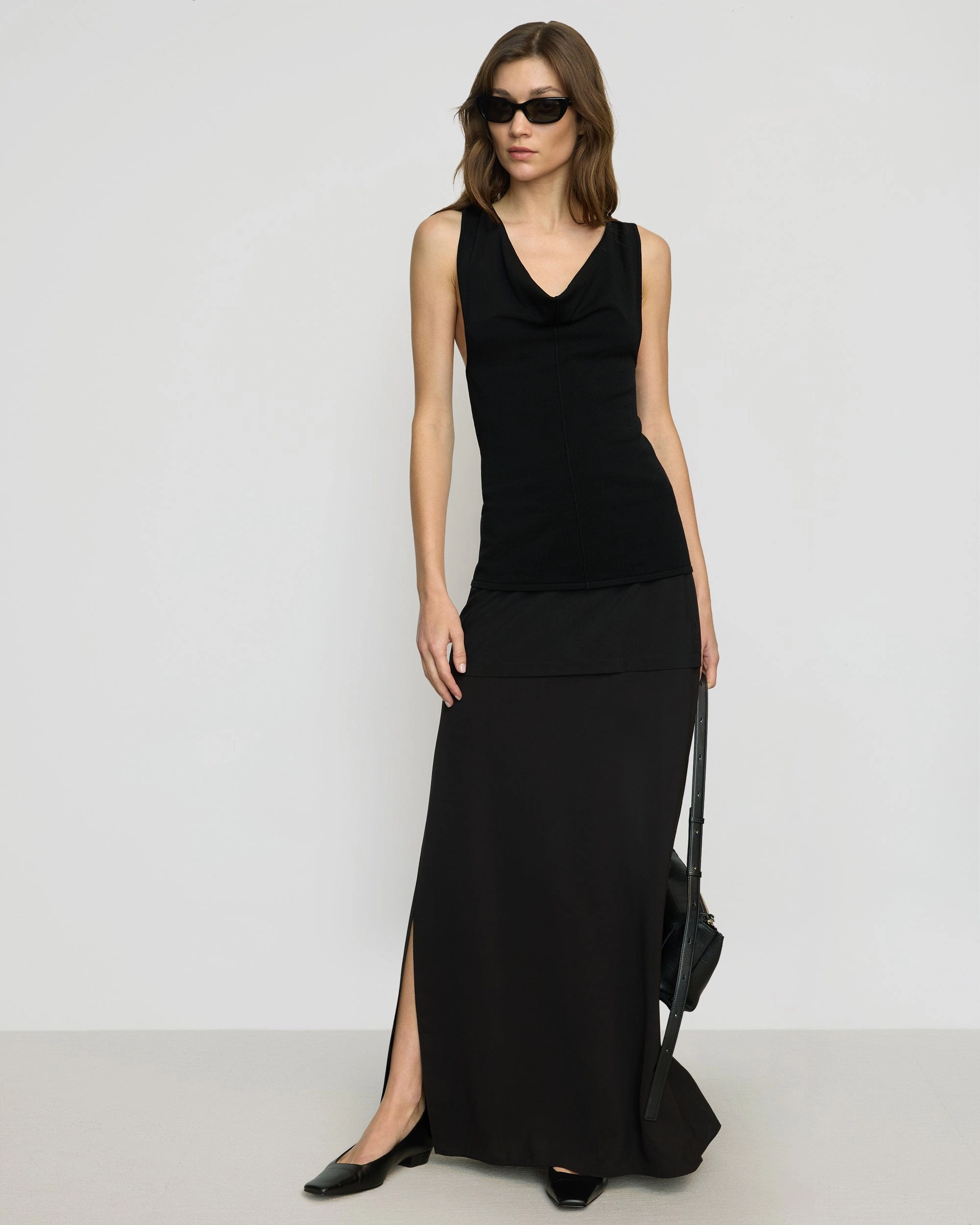 Augusta Tiered Maxi Skirt Sleek Vibe
