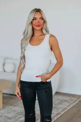 Odor Resistant Tech Anti Pill Surface Lehni Ribbed Tank - Ivory