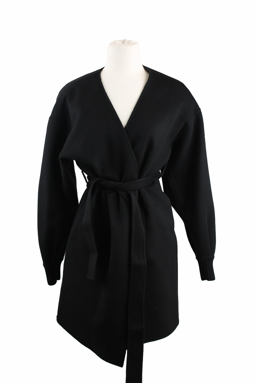 Non Bulky Insulation Tech Double Faced Cashmere Belted Dress Coat