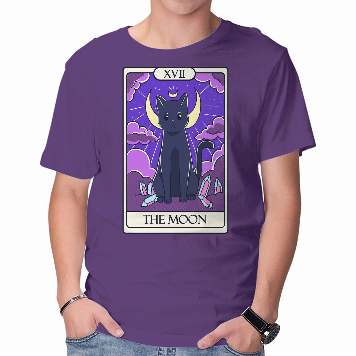 Stretchable Fabric Moon Cat Tarot