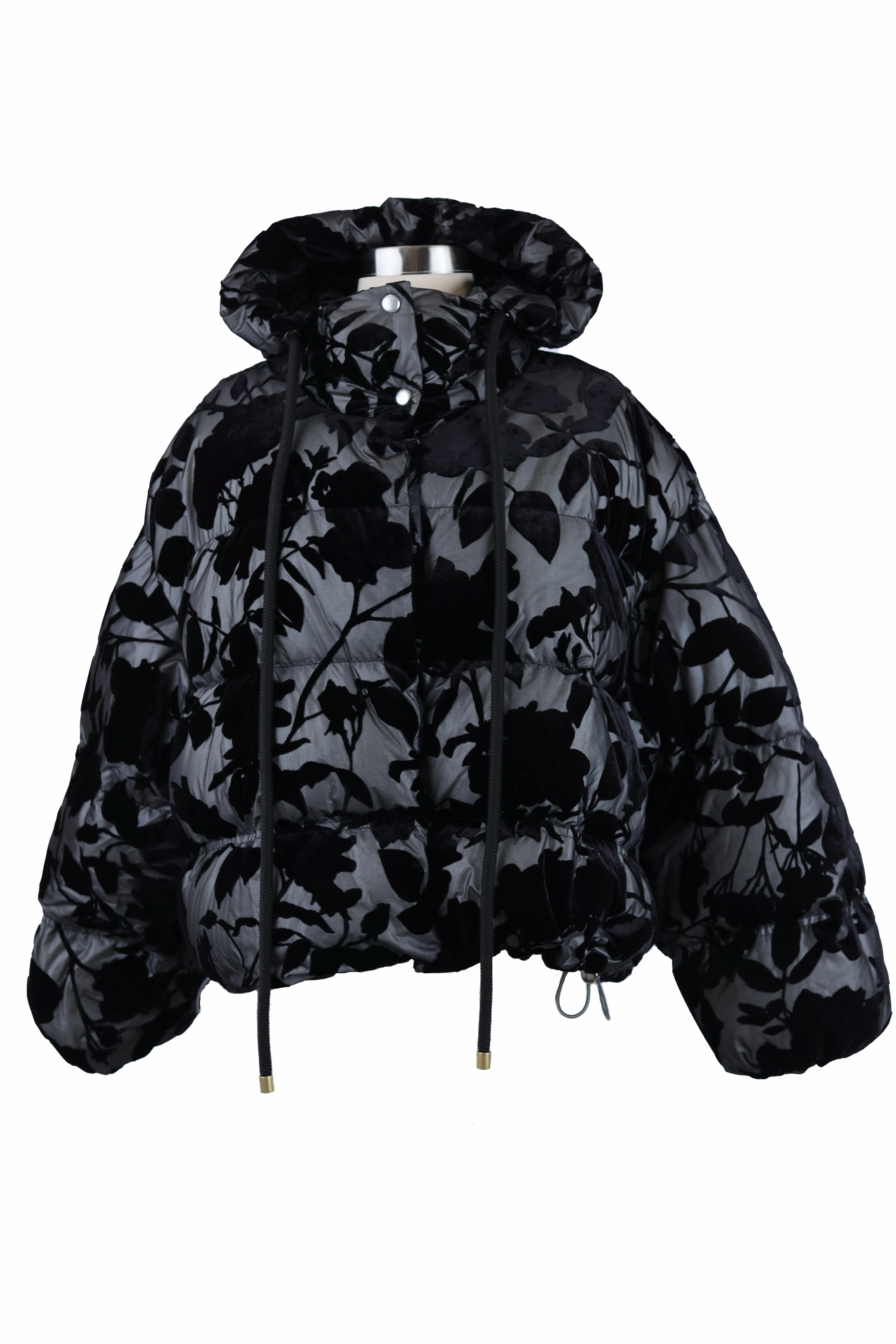Dora Floral Print Down Jacket Flexible Fleece Lining Comfy Street Piece