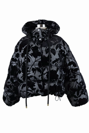 Dora Floral Print Down Jacket Flexible Fleece Lining Comfy Street Piece